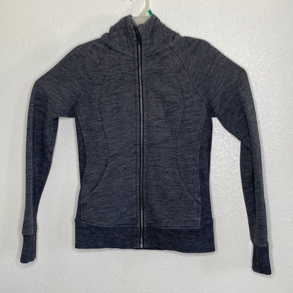 LULULEMON Women’s Full Zip Charcoal Hoodie Size 6